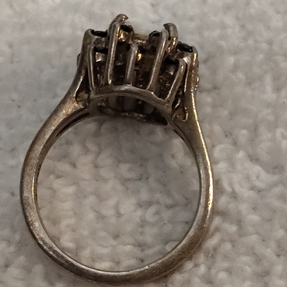 Sterling Silver Opal and Sapphire - Picture 4 of 5